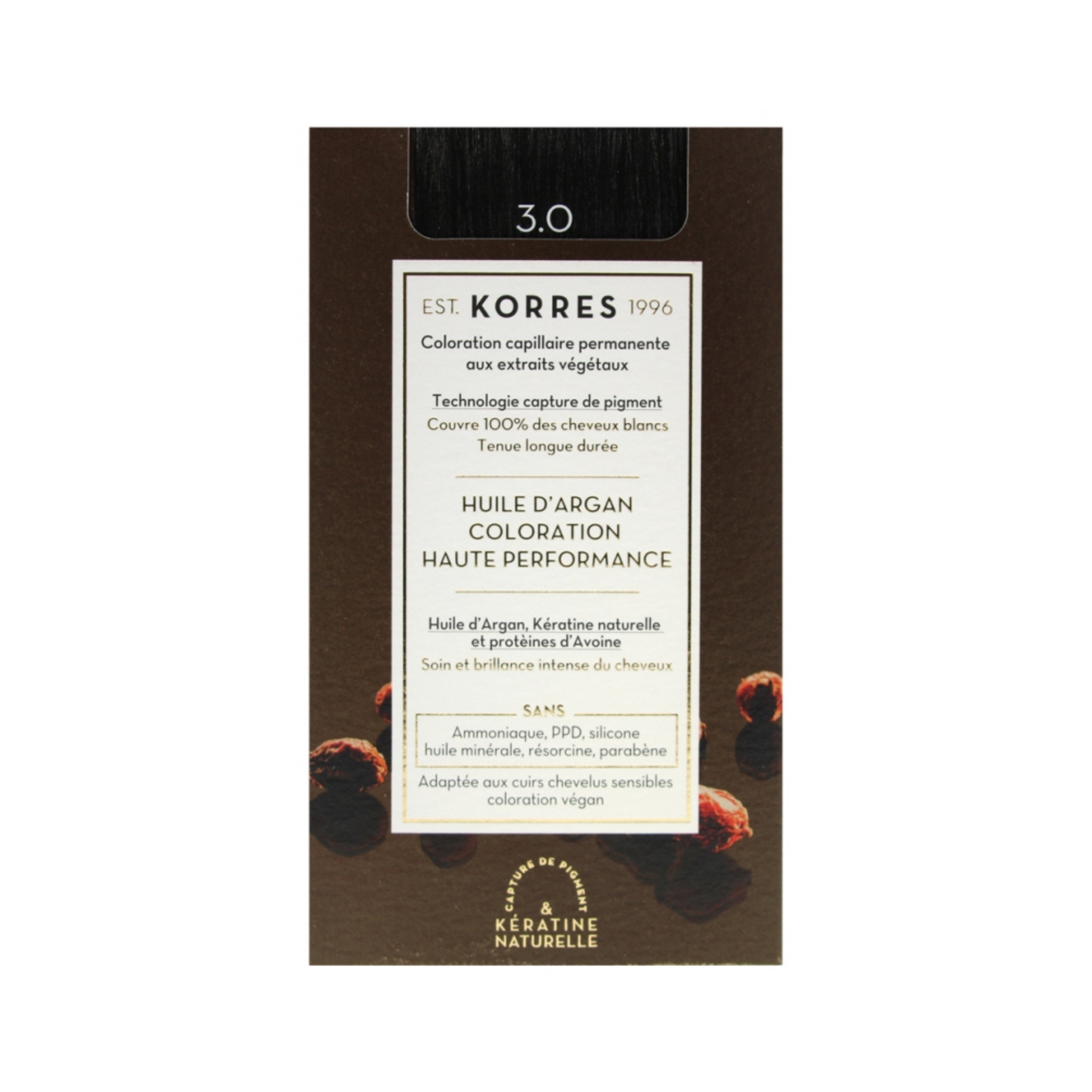 Argan Oil Advanced Colorant 3.0/ Боя за коса с арганово масло - 3.0 Тъмнокафяво
