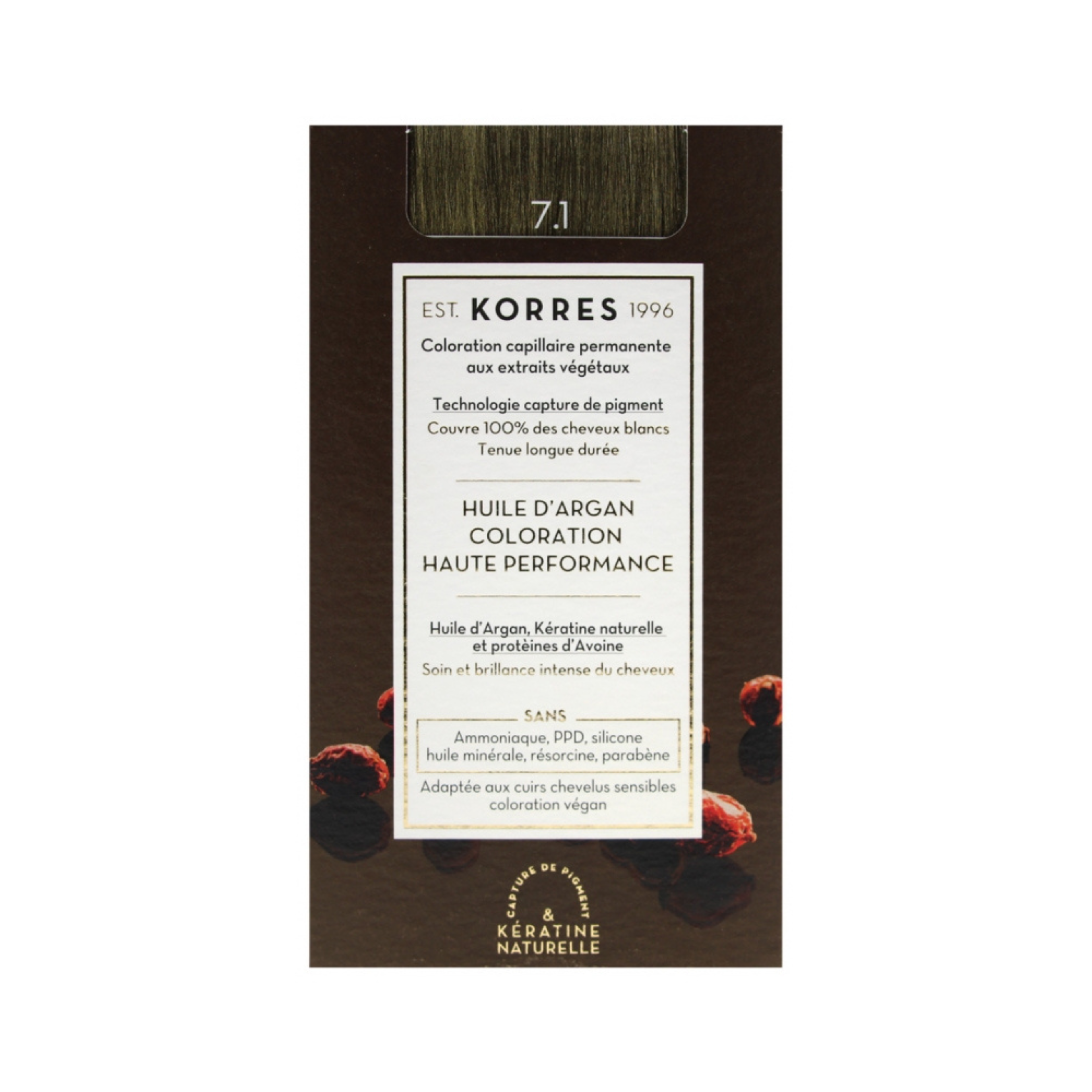 Argan Oil Advanced Colorant 7.1/ Боя за коса с арганово масло - 7.1 Пепеляво русо