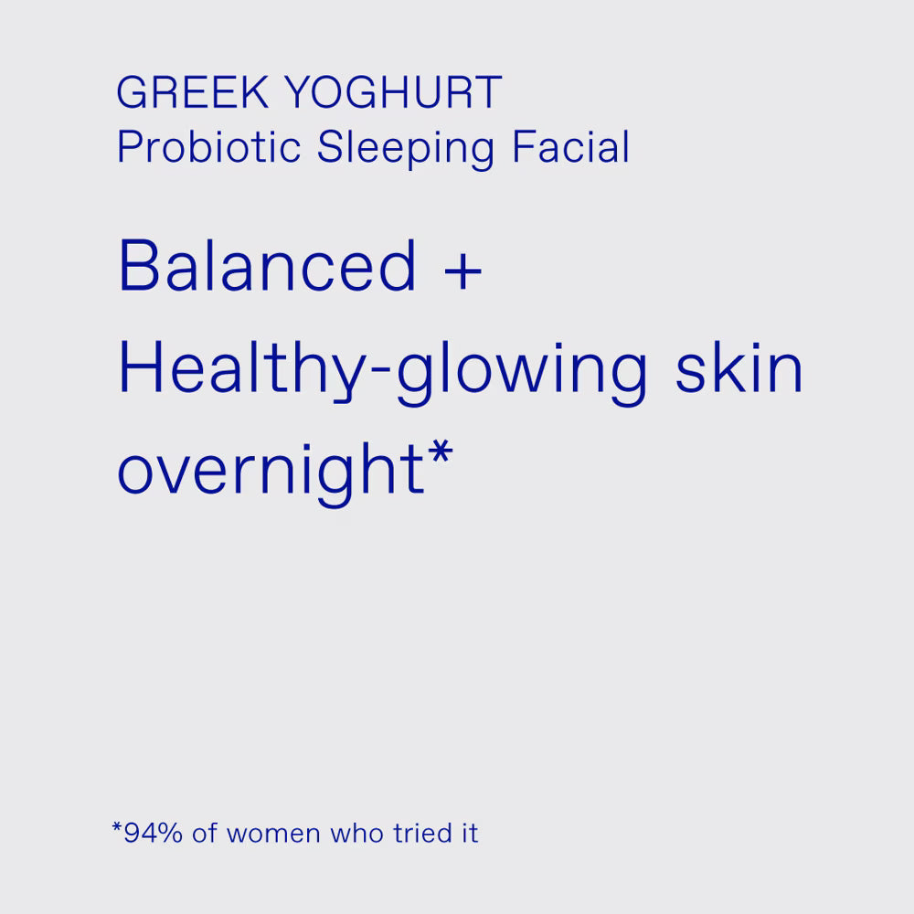 Greek Yoghurt Probiotic Quench Sleeping Facial/ Нощна подхранваща маска с пробиотици и гръцко кисело мляко