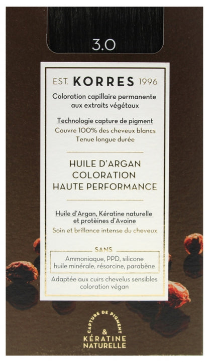 Argan Oil Advanced Colorant 3.0/ Боя за коса с арганово масло - 3.0 Тъмнокафяво